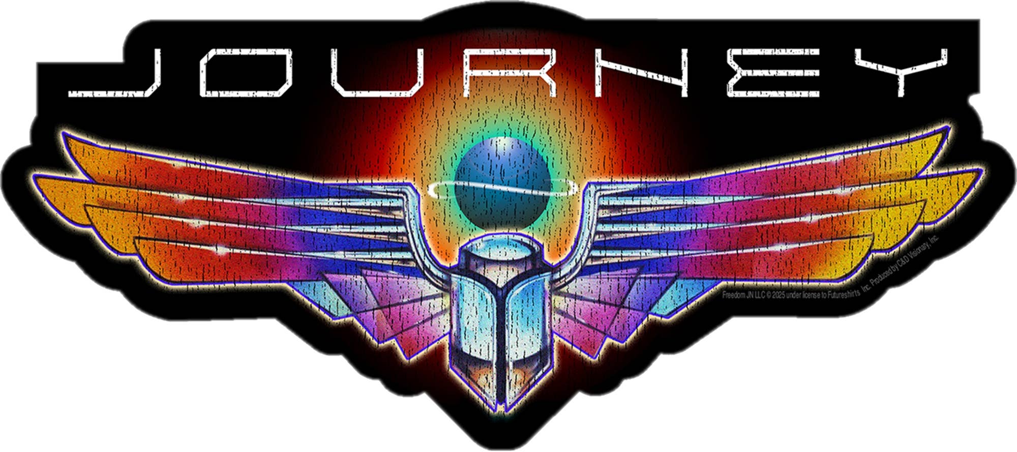 Sticker - Journey - Winged Scarab - 1980s Rock Music Band