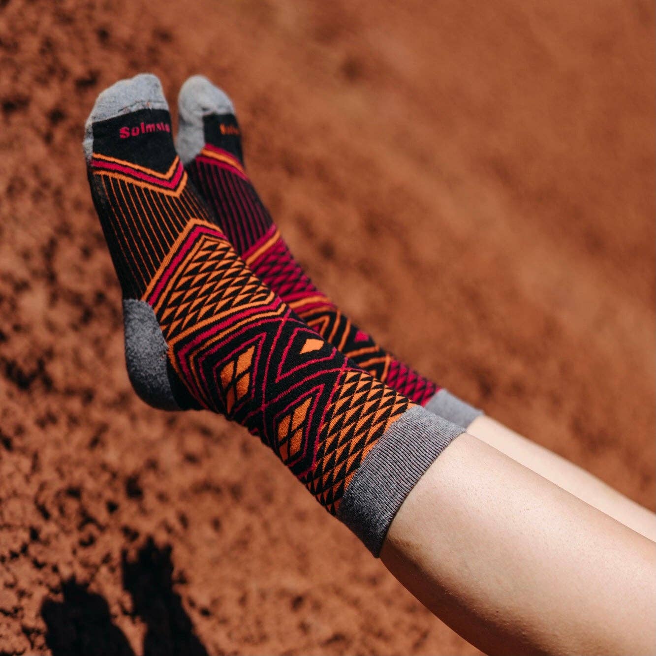 Crew Performance Wool Socks - Mango | Eco-Friendly Athletic : Small/Medium (Women 5-10 / Men 4-8)