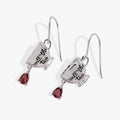 'Spill the Tea' Cup Drop Earrings: Silver