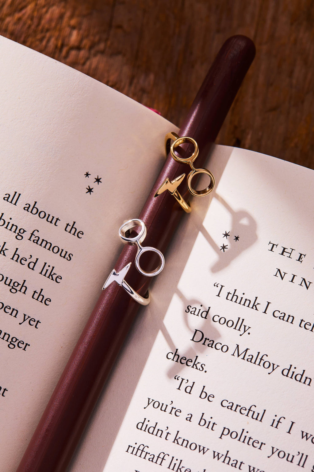 Harry Potter™ Glasses + Scar Ring Wrap: Sterling Silver