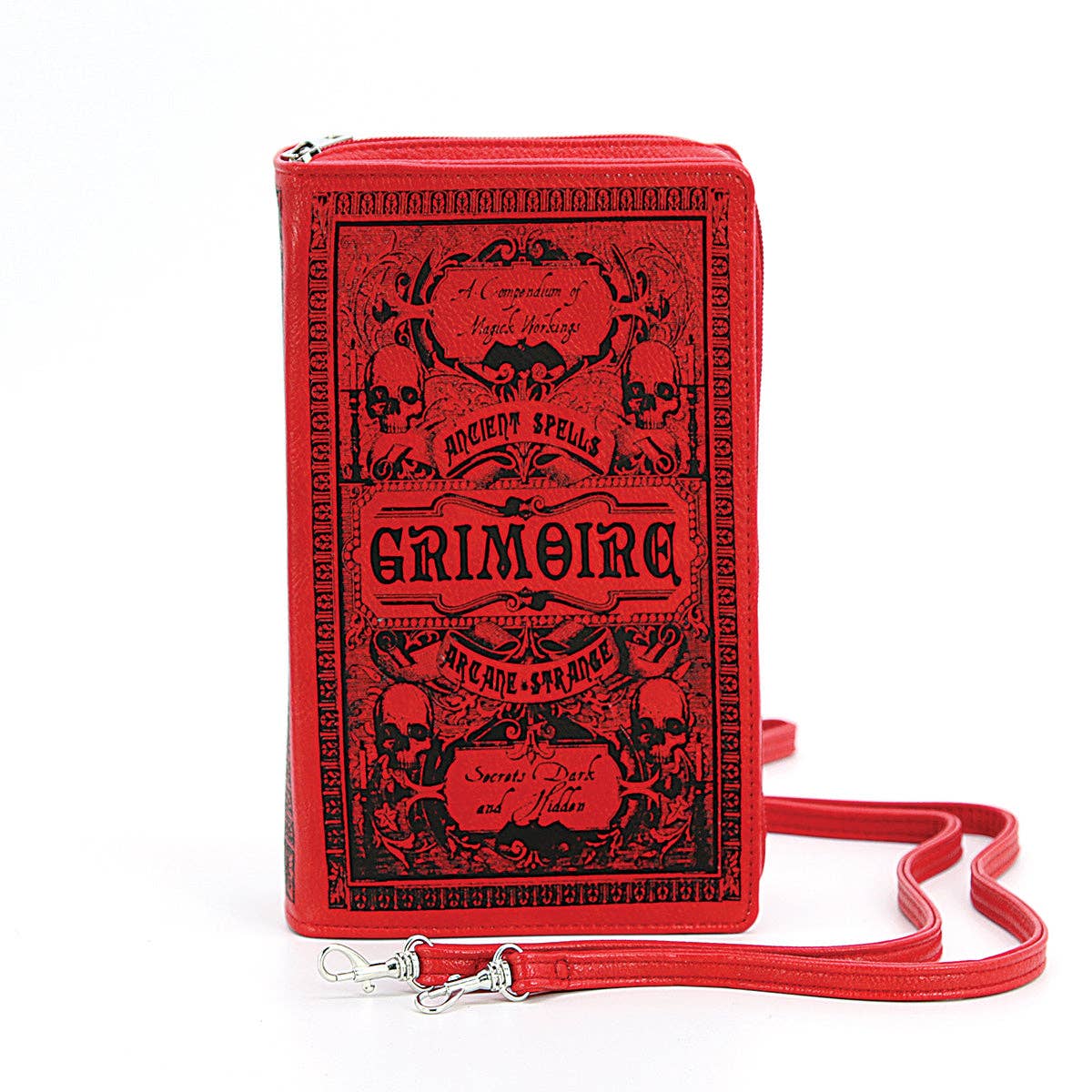 Grimoire Book Clutch Bag in Vinyl: BEIGE