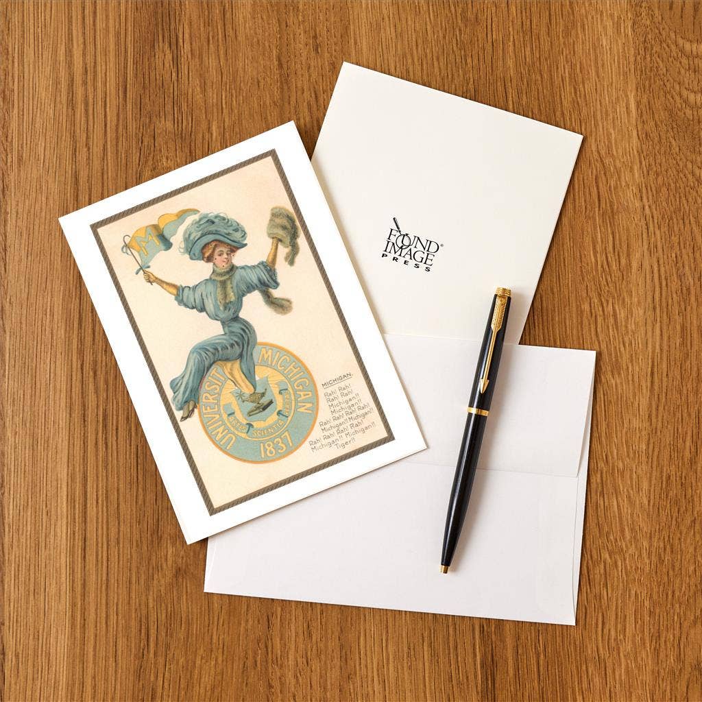 Greeting Card MI-720 University of Michigan Cheerleader, 190