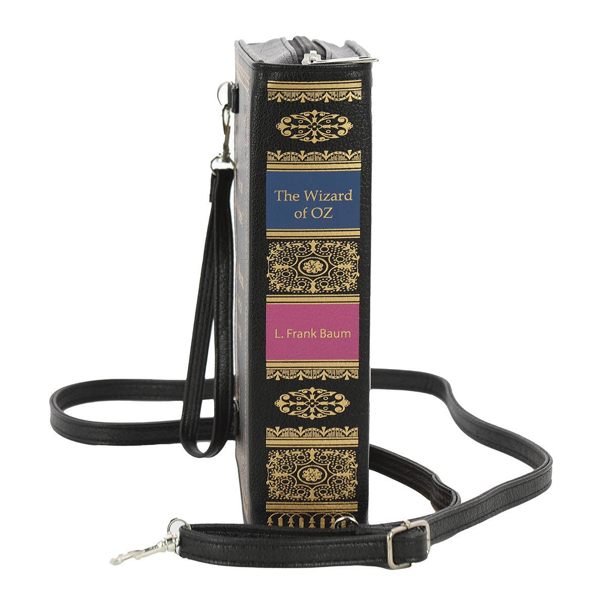 Wizard of Oz Book Clutch Bag in Vinyl Material: Black