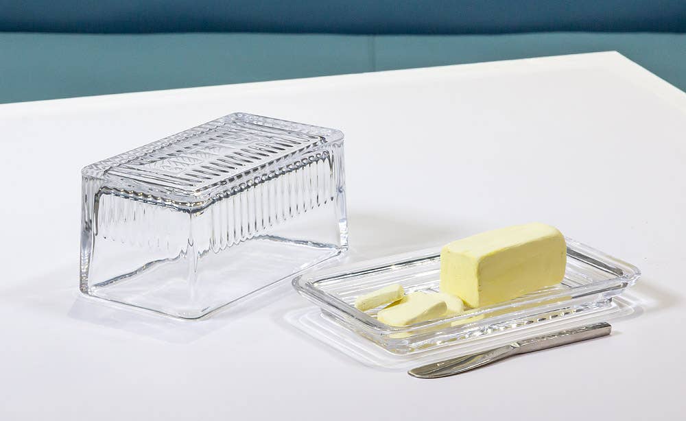 Lg Rect "Butter" Cv'd Dish-7.5"L-669