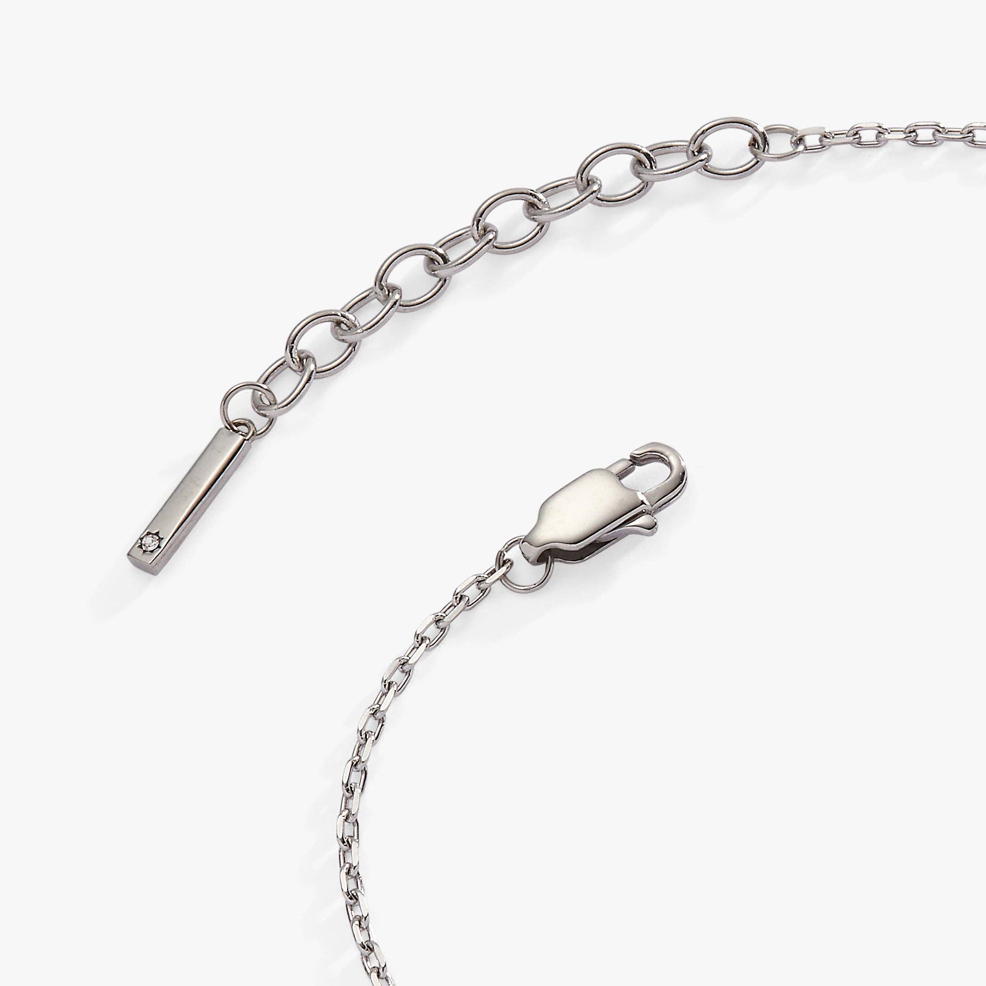 “Choose Happiness” Inline Bracelet: Stainless Steel Silver