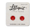 Ice Hockey Earrings - Custom Colors Available!: Red
