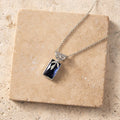 Chandra Glass Stone & Leaf Necklace
