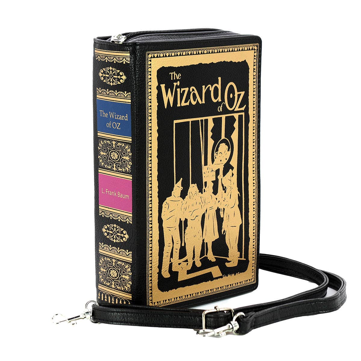 Wizard of Oz Book Clutch Bag in Vinyl Material: Black