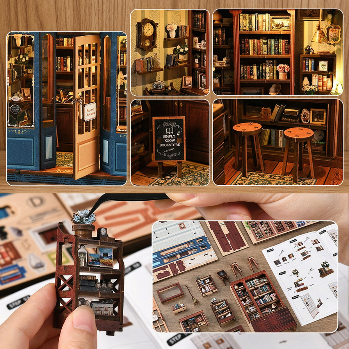 DIY Book Nook Kit: Indigo Story Parlor