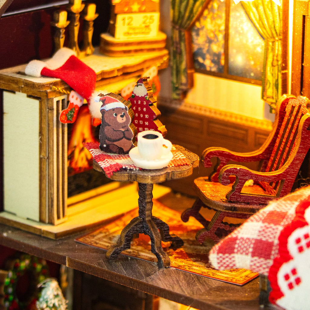DIY Miniature House Kit: Christmas Cottage