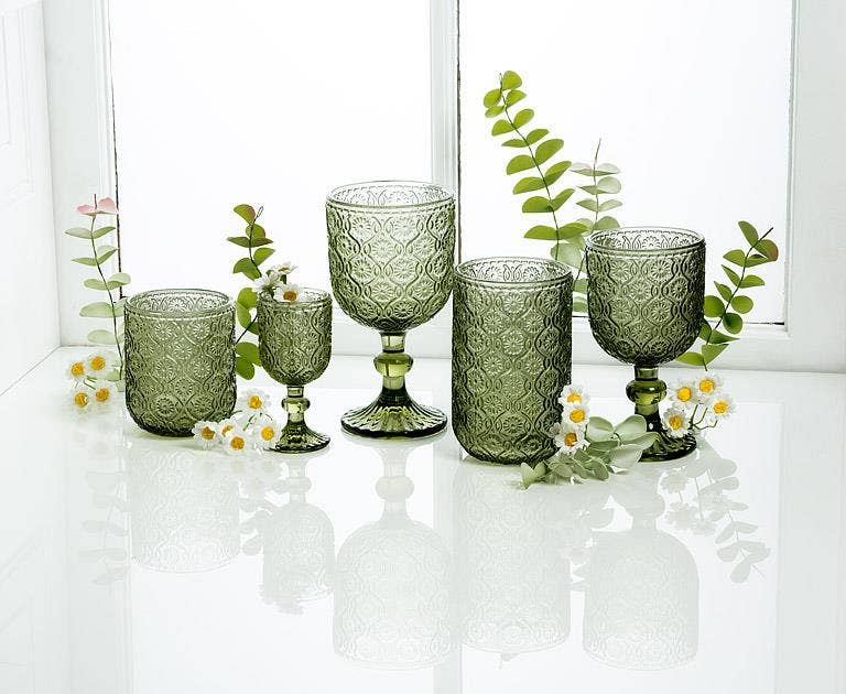 Daisy Cordial Glass-Olive-4"H(2oz)