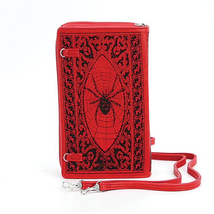 Grimoire Book Clutch Bag in Vinyl: BEIGE