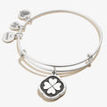 Four Leaf Clover Charm Bangle, 'Sweet Serendipity': Rafaelian Silver