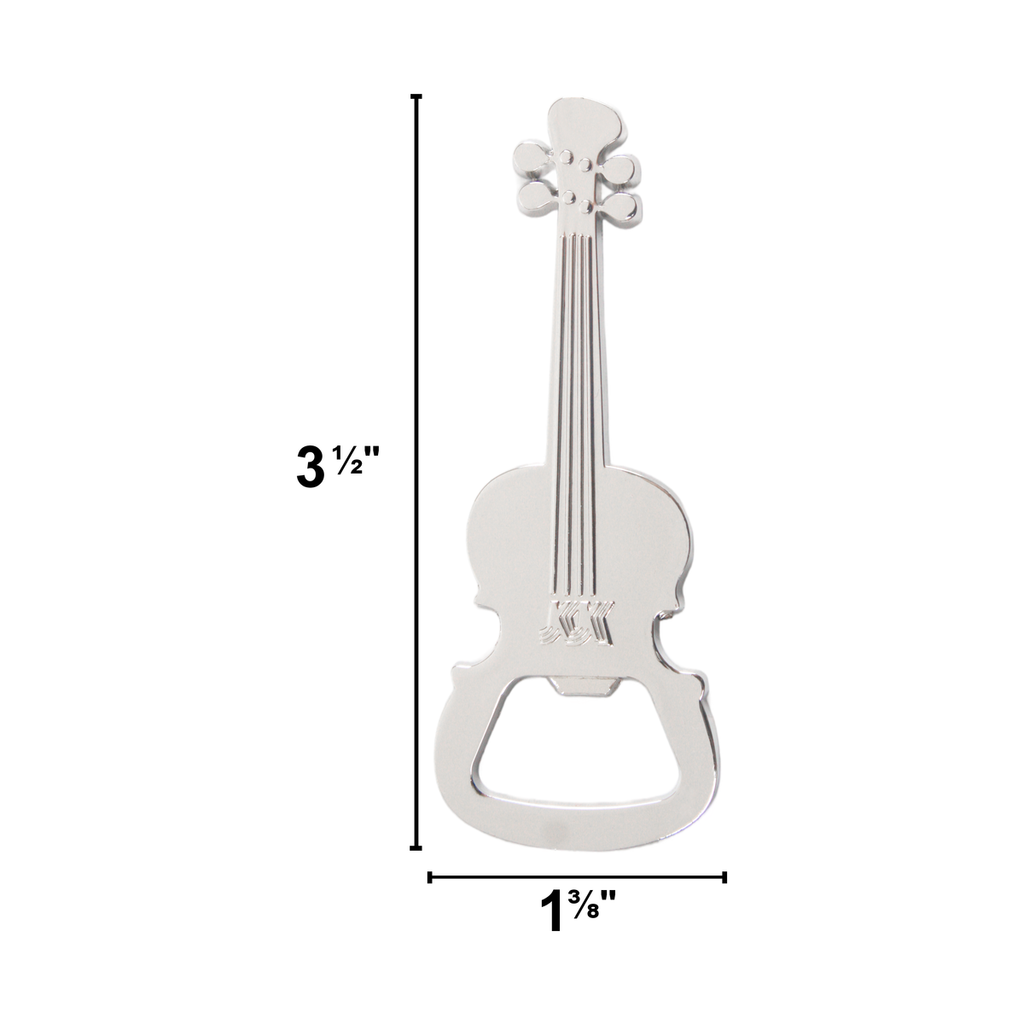 Bottle Opener - Guitar Shaped Metal 3.5" Compact Portable