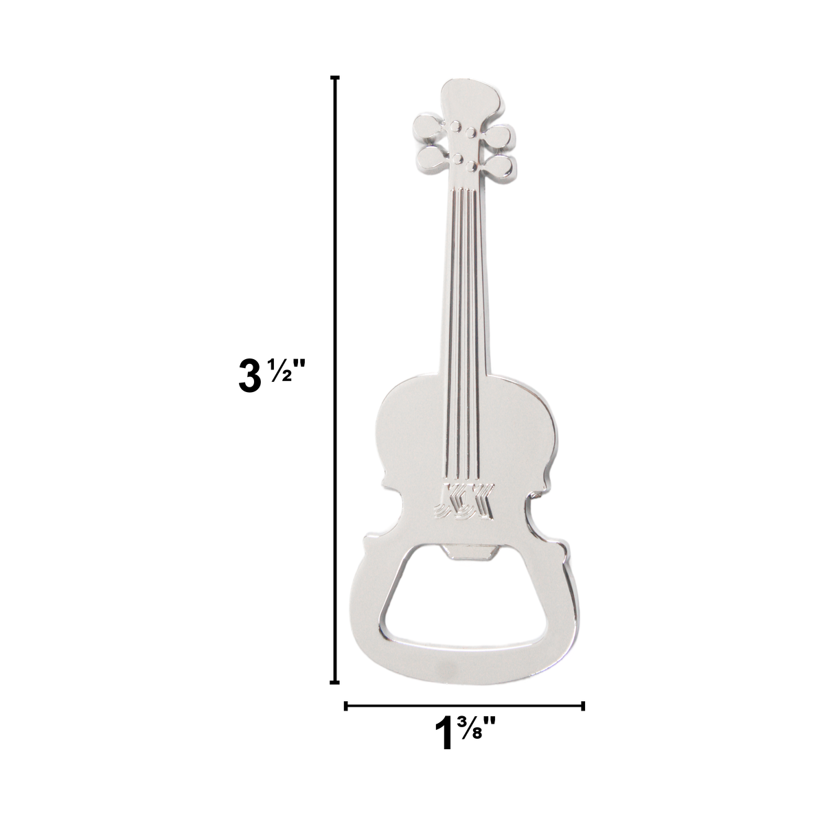 Bottle Opener - Guitar Shaped Metal 3.5" Compact Portable