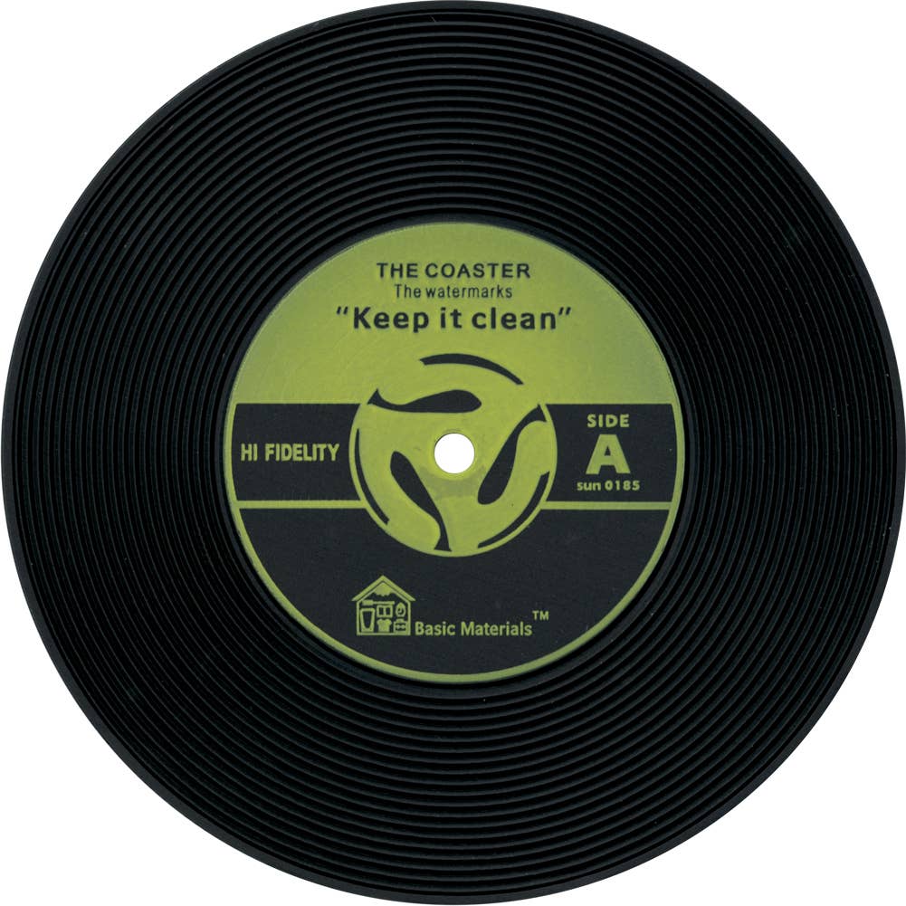 LP Vinyl Record Coasters 4 COLORS - DJ Music Retro Gift POP: Yellow