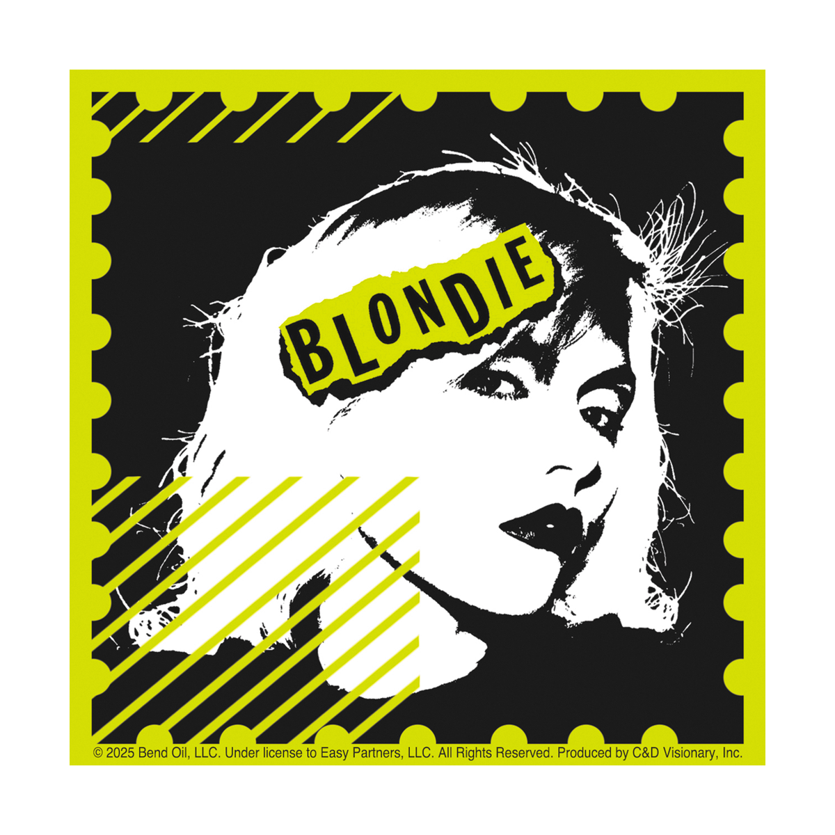 Sticker - Blondie - 4" Stamp Logo - Punk Rock 1980s Music
