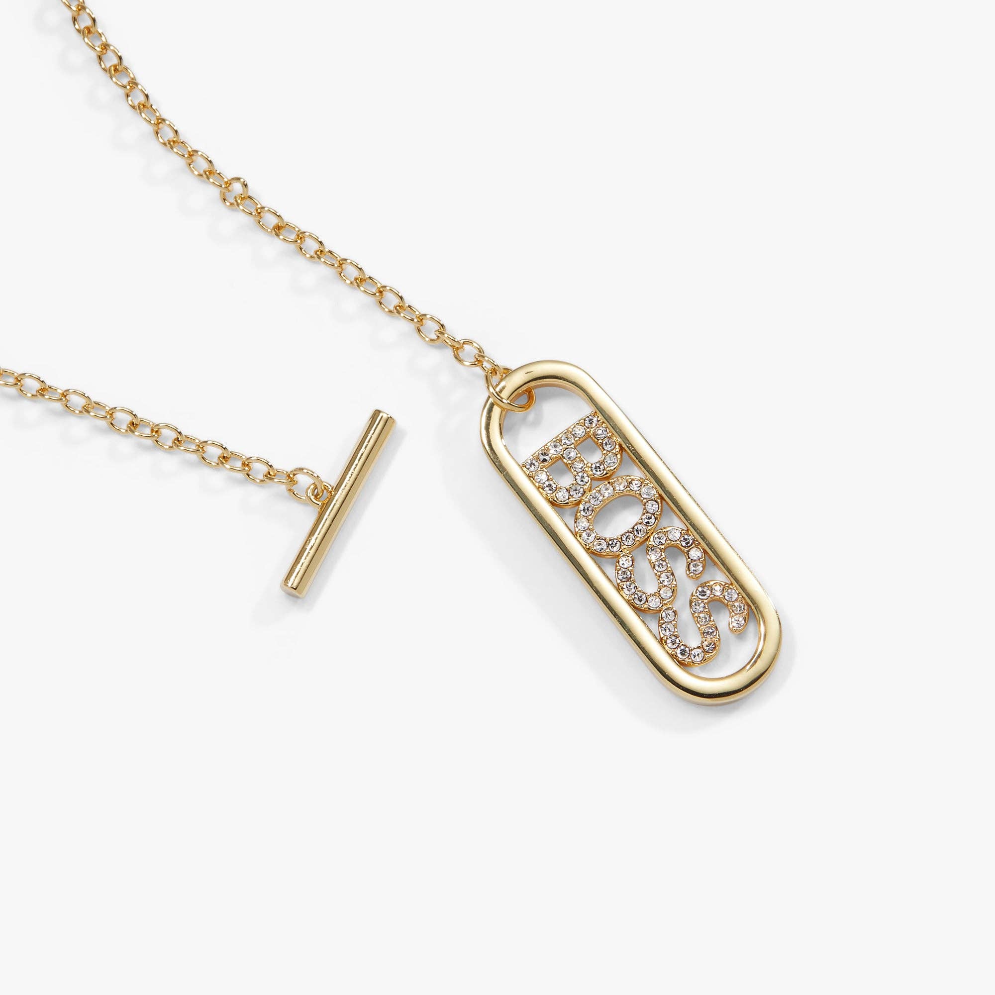 Boss Babe Convertible Toggle Necklace: Gold