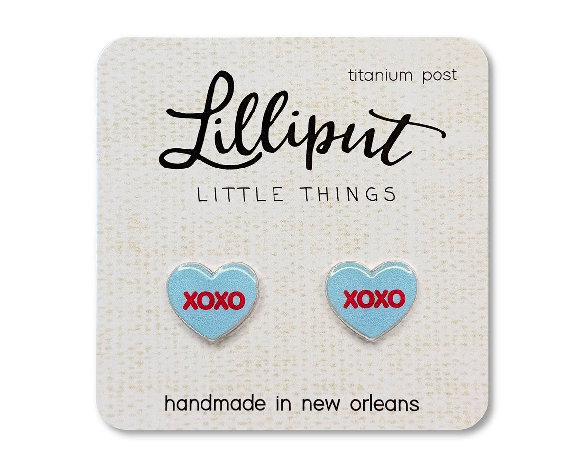 NEW Conversation Heart Earrings // Valentines Day: Pink