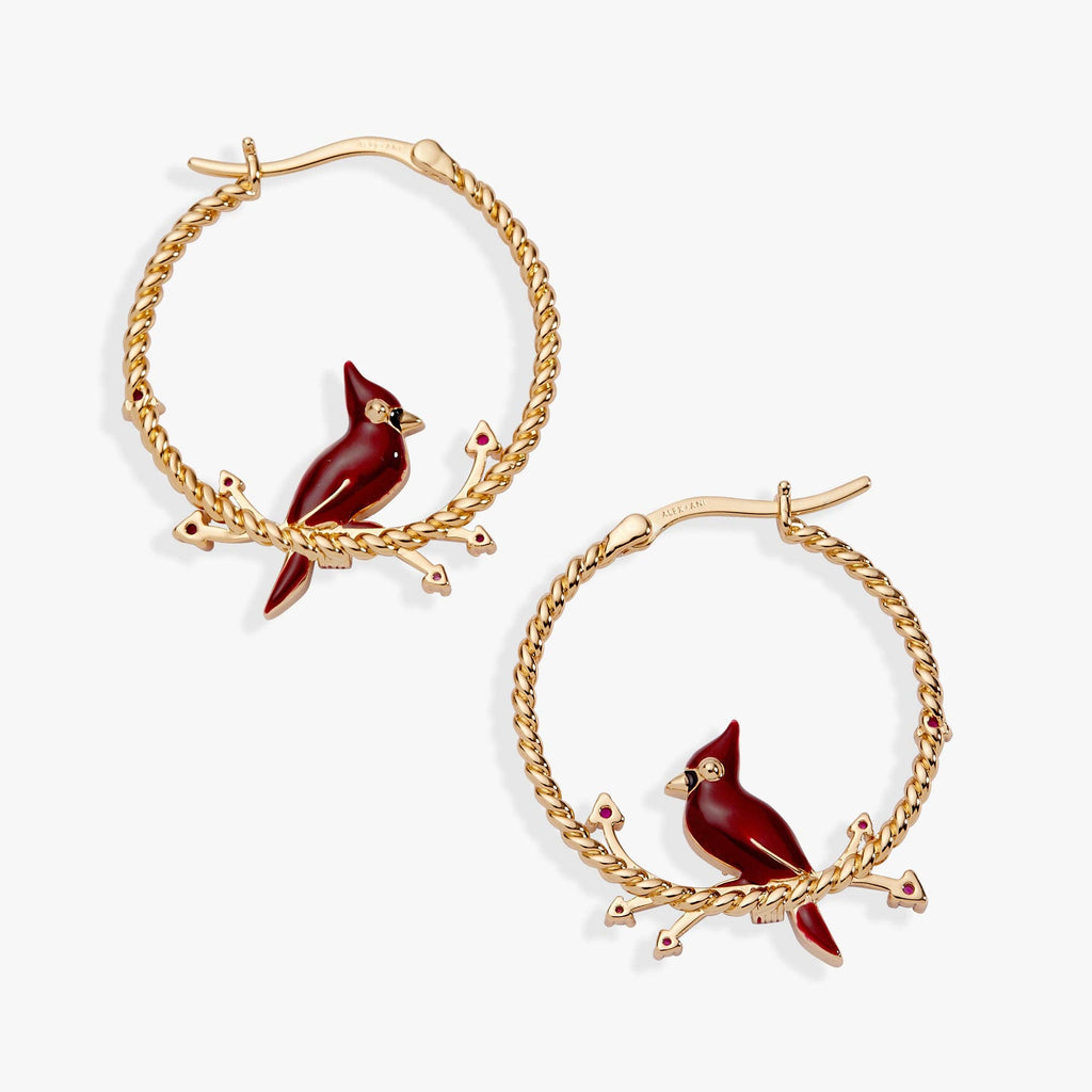 Cardinal Reversible Hoop Earrings: Silver