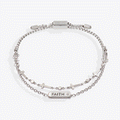 Faith Stranded™ Bracelet Set: Stainless Steel Silver