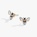 Bee Stud Earrings: Two Tone