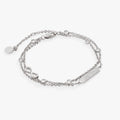 Sister Infinity Chain Double Strand Bracelet: Silver