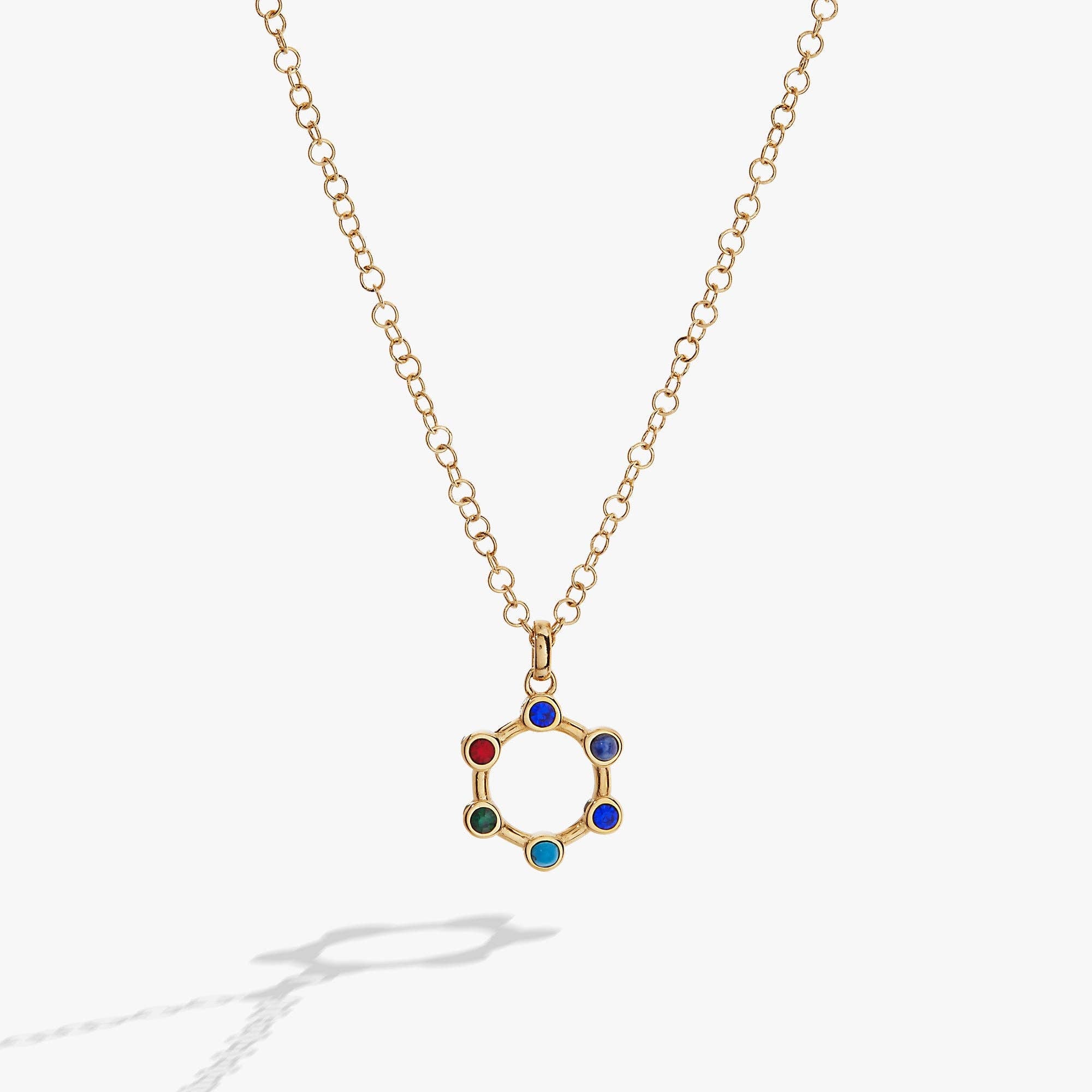 Sister Hidden Message Acrostic Necklace: Stainless Steel Gold