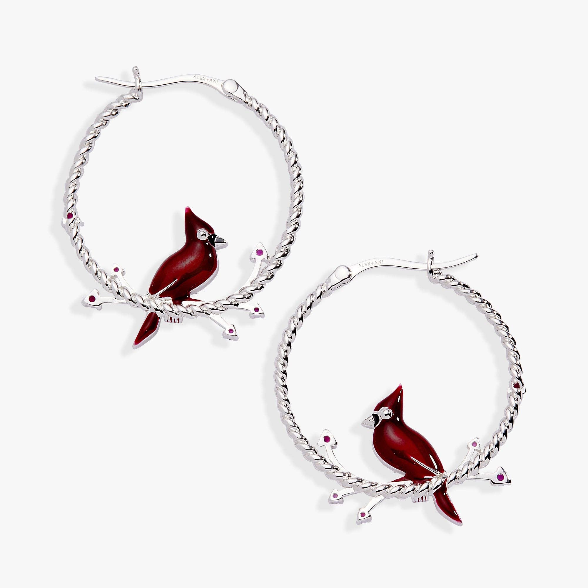 Cardinal Reversible Hoop Earrings: Silver
