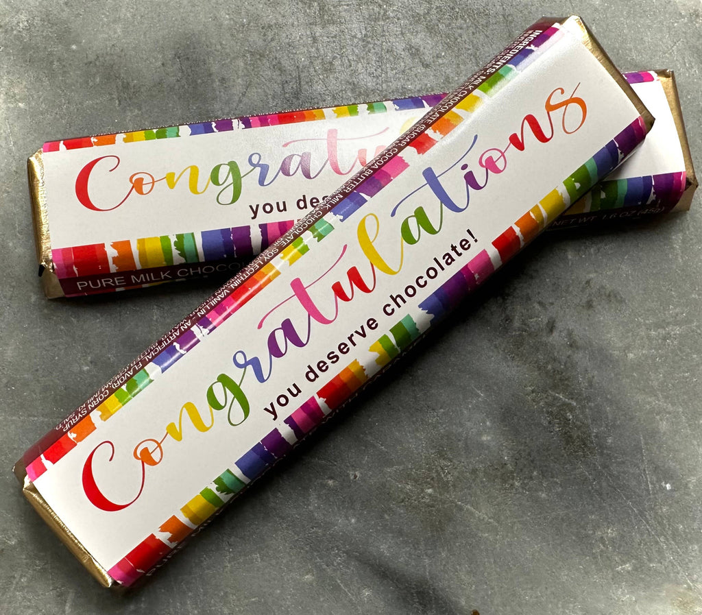 -Chocolate Bar “Congratulations 🎊” CARAMEL w/Gold Wrapper