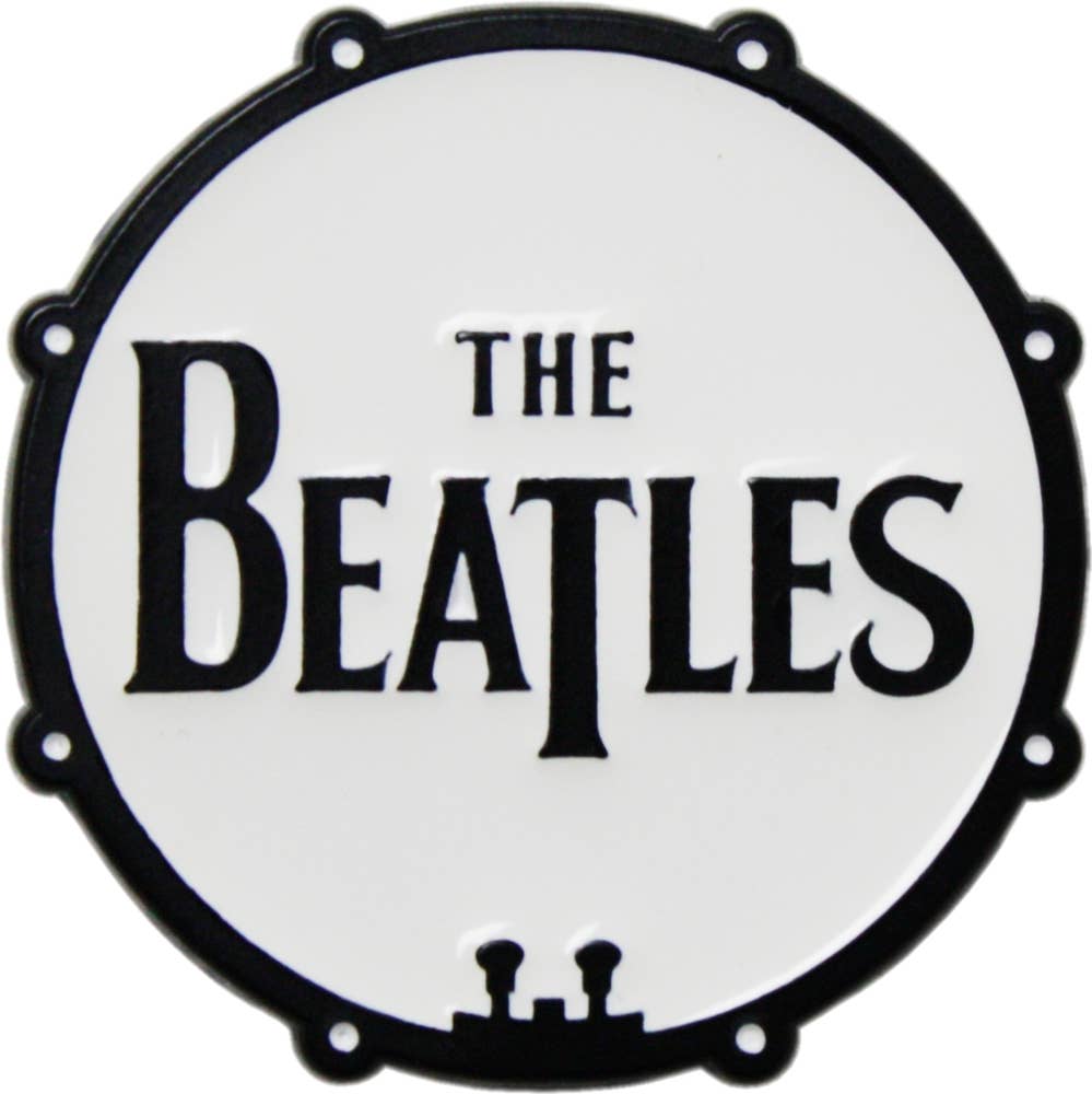 Enamel Pin - The Beatles - Bass Drum - 1960s Rock Music Band