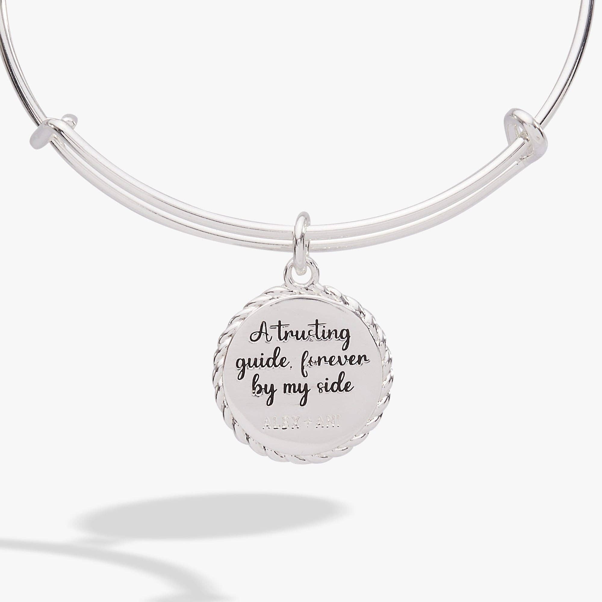 Aunt 'A Trusting Guide Forever By My Side' Charm Bangle: Gold