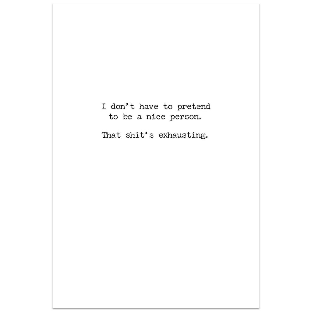 Exhausting Greeting Card