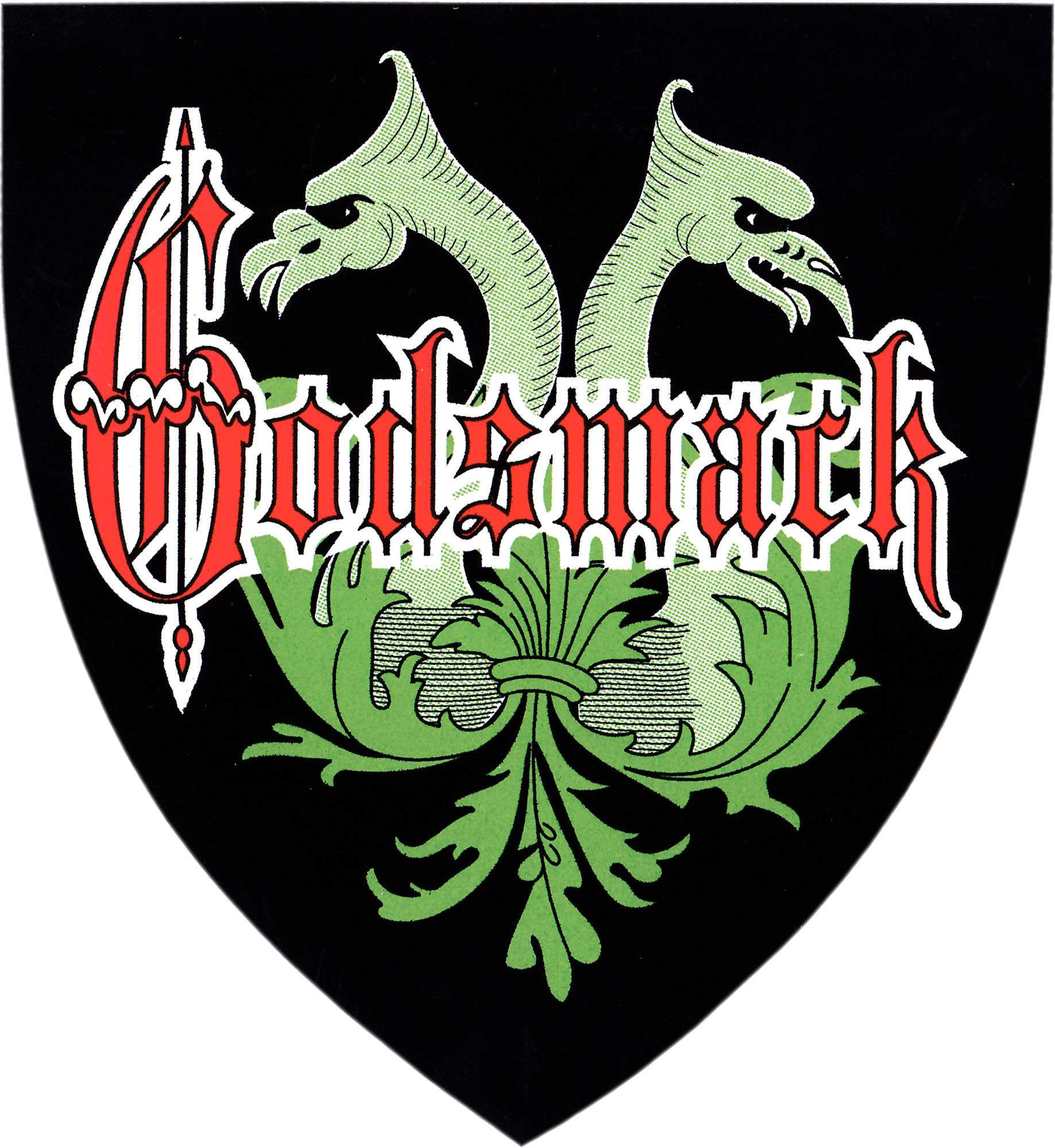 Sticker - Godsmack VINTAGE 90s Dragon Shield Rock Metal Band