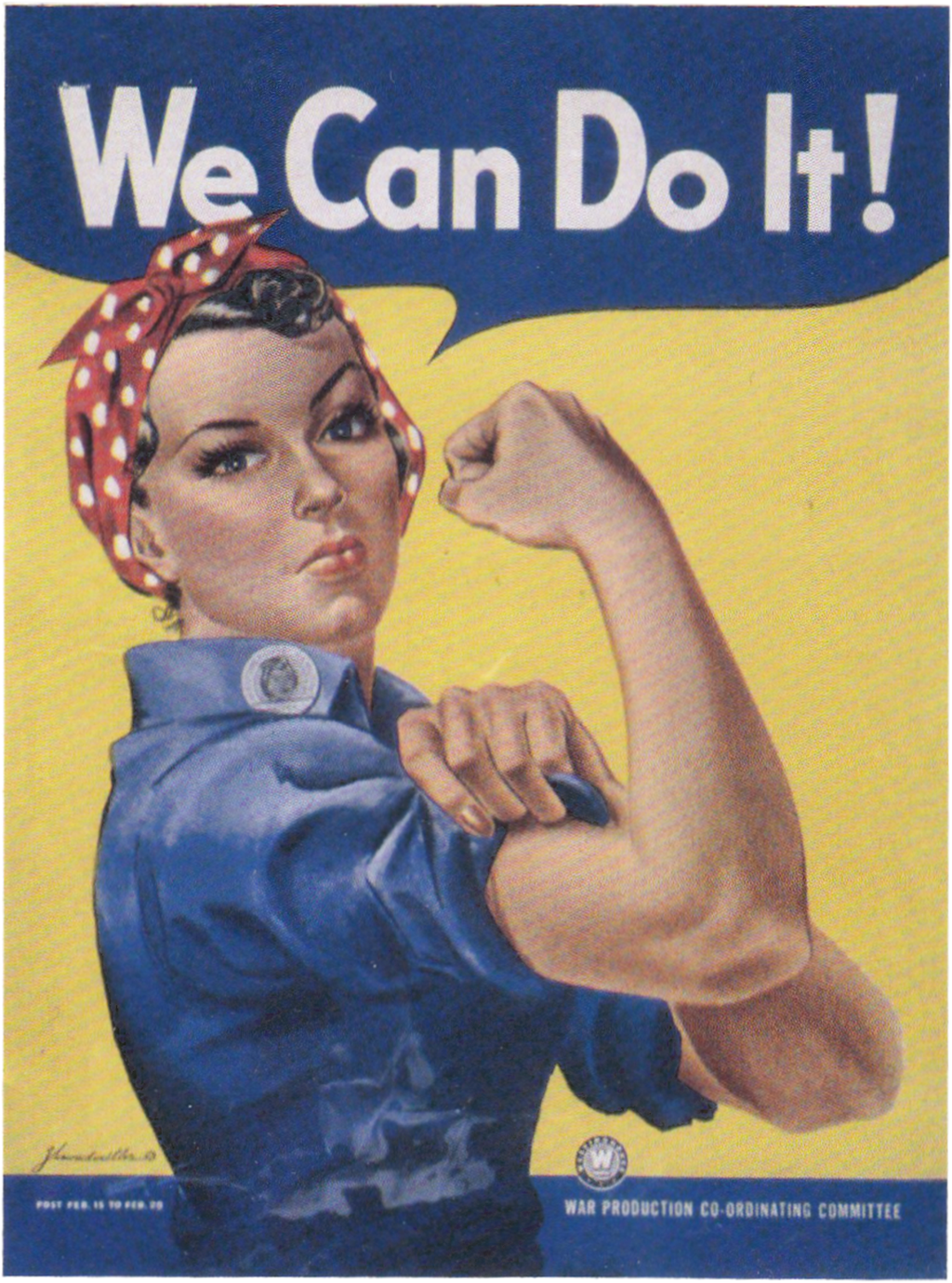 Sticker - Rosie The Riveter - "We Can Do It" -2 Size Options: 4.25" x 3.5"