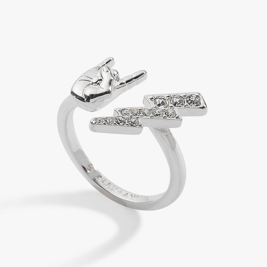 80s Rock Star Open Ring: Silver