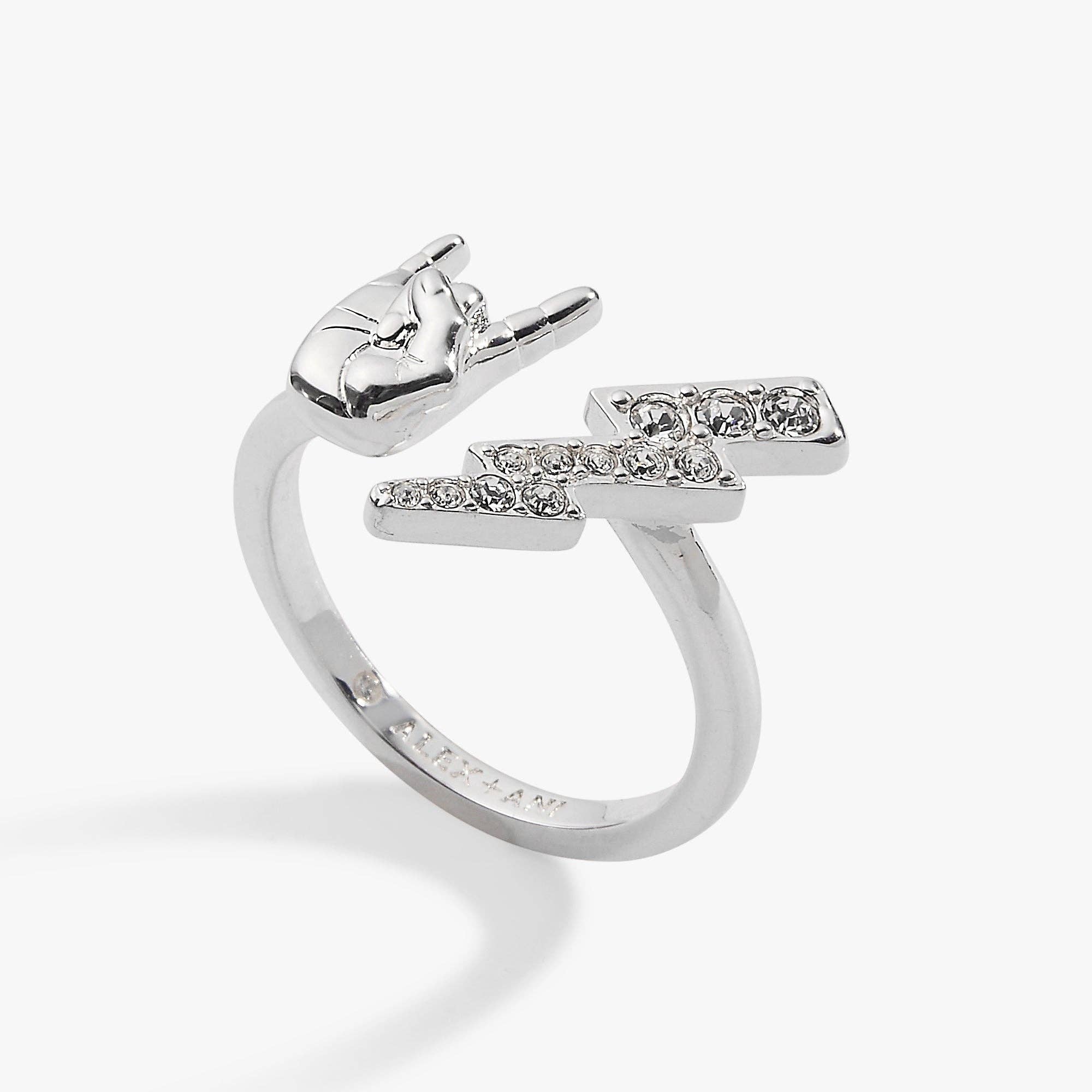 80s Rock Star Open Ring: Silver