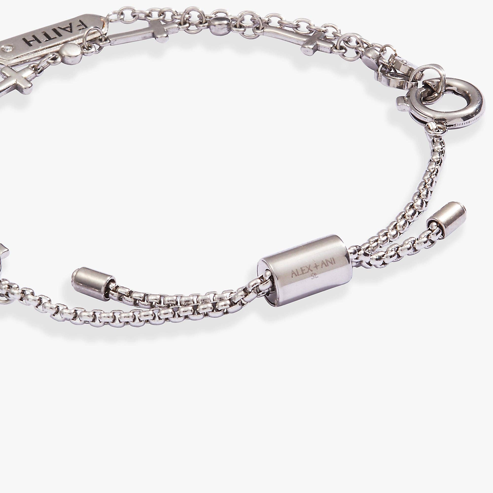 Faith Stranded™ Bracelet Set: Stainless Steel Silver