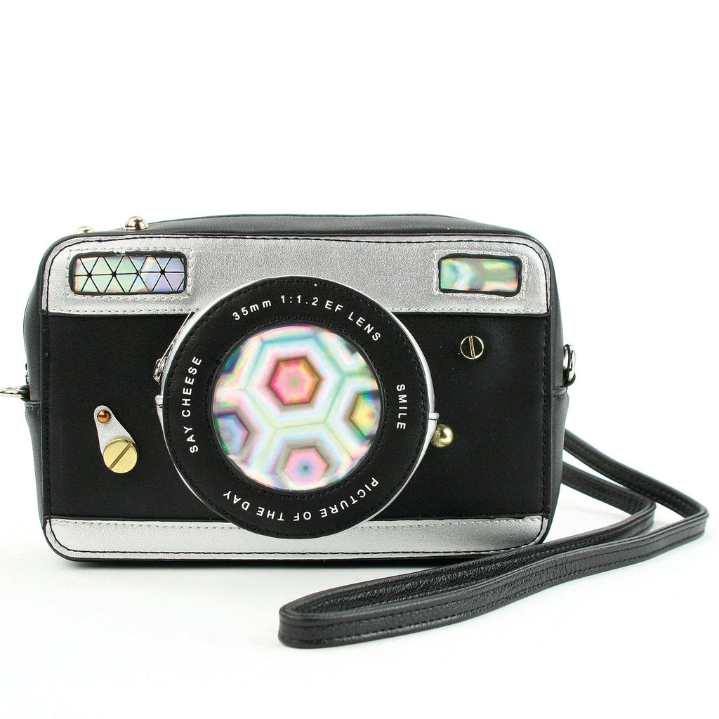 Camera Cross Body Bag in Vinyl