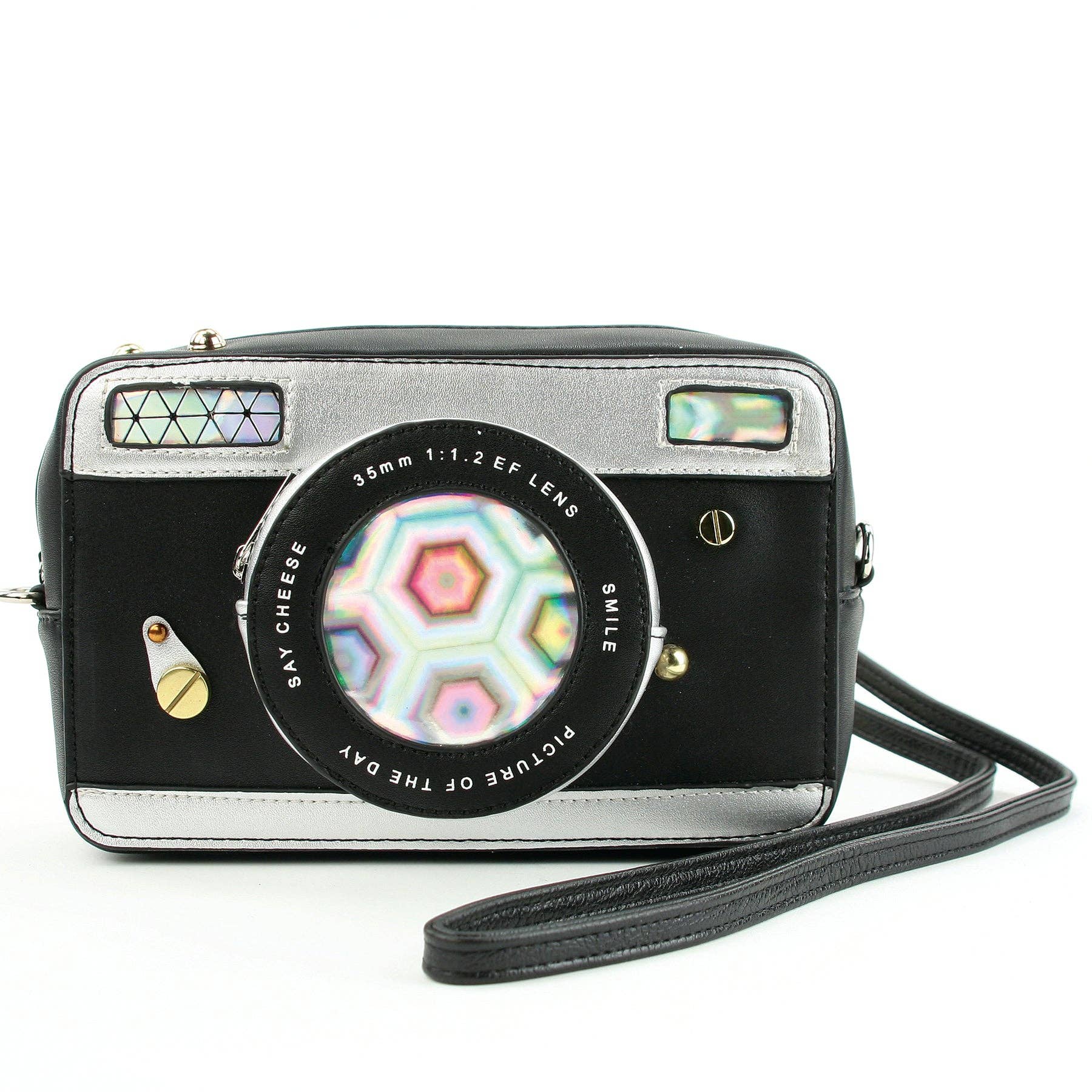 Camera Cross Body Bag in Vinyl