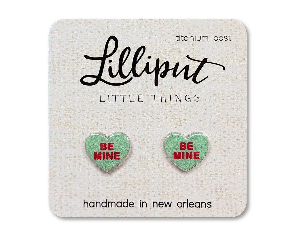 NEW Conversation Heart Earrings // Valentines Day: Pink