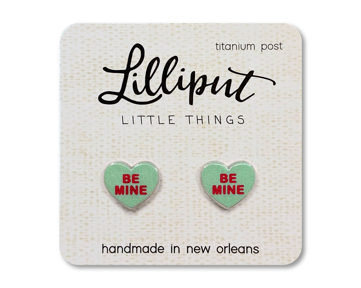 NEW Conversation Heart Earrings // Valentines Day: Pink