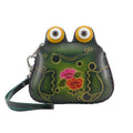 Frog Wristlet - E394 leather  coin purse wallet