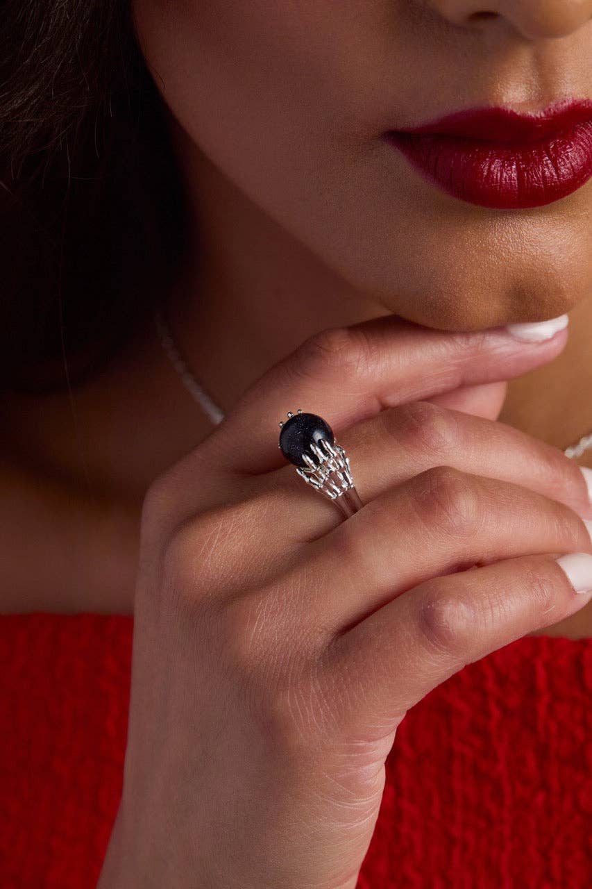 Crystal Ball Ring: Gold