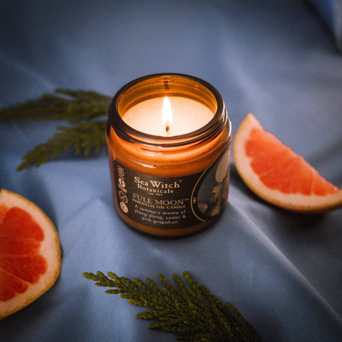 Soy Wax Candle with Cotton Wick - Full Moon (3 oz)