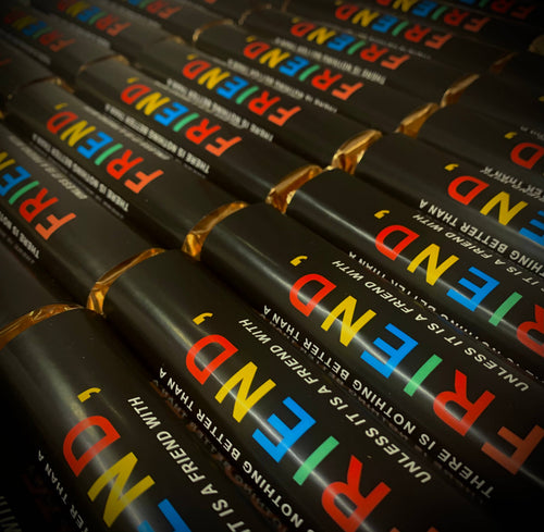 -Chocolate Bar “Friends” Milk W/ Gold Foil Wrapper ☀️