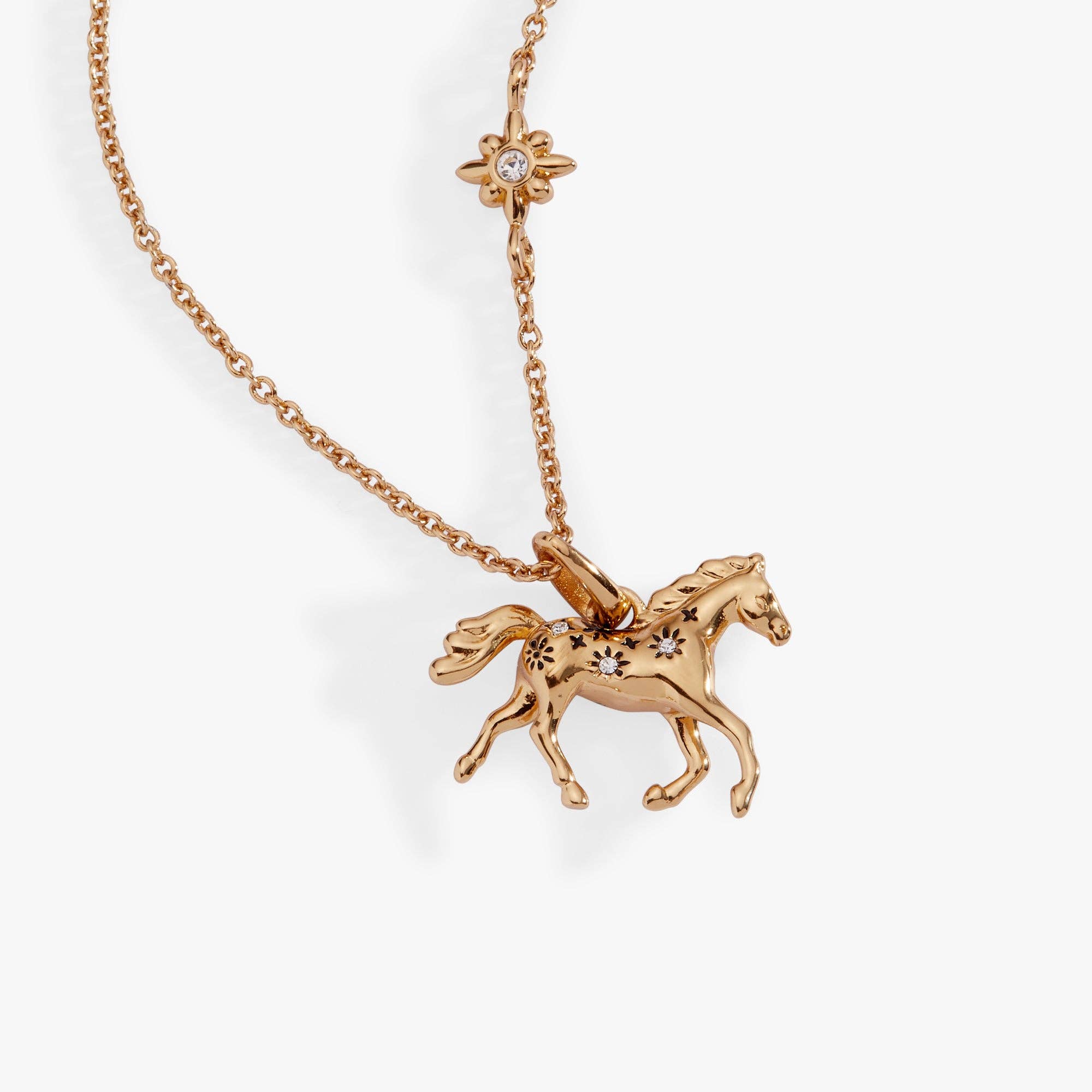 Horse Girl Pendant: Gold