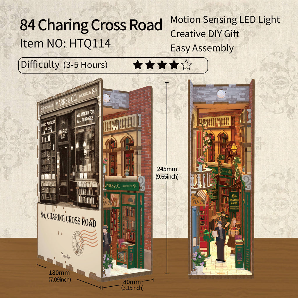 DIY Book Nook Kit: 84 Charing Cross Road