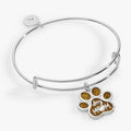 Dog Mom Charm Bangle: Silver
