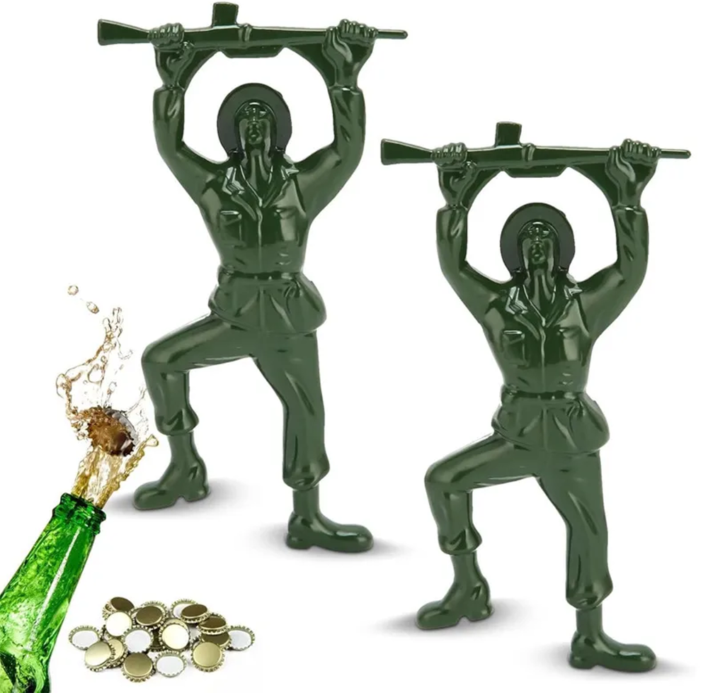 Bottle Opener - Green Army Man Metal Toy Soldier Bar Camping